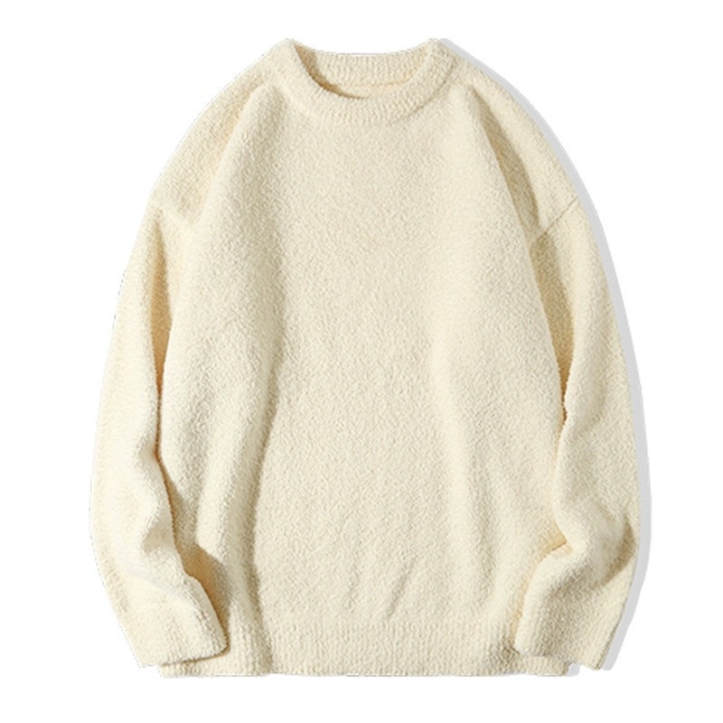 Vyriskas laisvo kirpimo megztinis su apvaliu kaklu, jacquard raštas, ilgos rankovės, poliesterio sudėtis 91–95%, žiemos modelis 2024