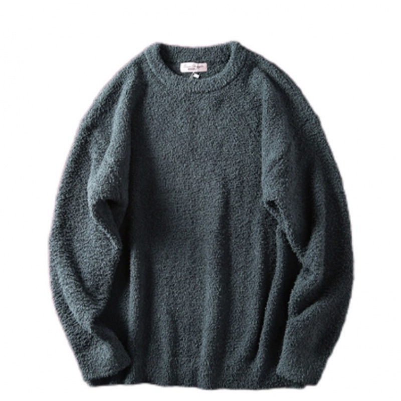 Vyriskas laisvo kirpimo megztinis su apvaliu kaklu, jacquard raštas, ilgos rankovės, poliesterio sudėtis 91–95%, žiemos modelis 2024