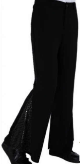 Pantaloni pentru bărbați cu croială largă, talie medie, amestec bumbac-poliester, 90% poliester, potriviți pentru dans