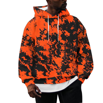 Унисекс суитшърт с качулка, 3D дигитален принт с коледен дизайн, дълги ръкави, свободна кройка, смес полиестер-спандекс (95% полиестер, 5% спандекс), пролет 2023