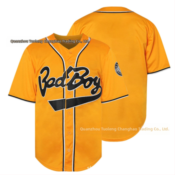 Μπείζμπολ πουκάμισο με κέντημα BIGGIE, έκδοση ταινίας, unisex, πολυεστέρας, καρτούν μοτίβο