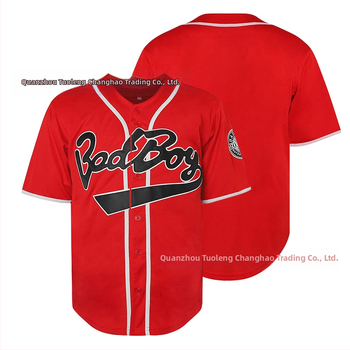 Μπείζμπολ πουκάμισο με κέντημα BIGGIE, έκδοση ταινίας, unisex, πολυεστέρας, καρτούν μοτίβο