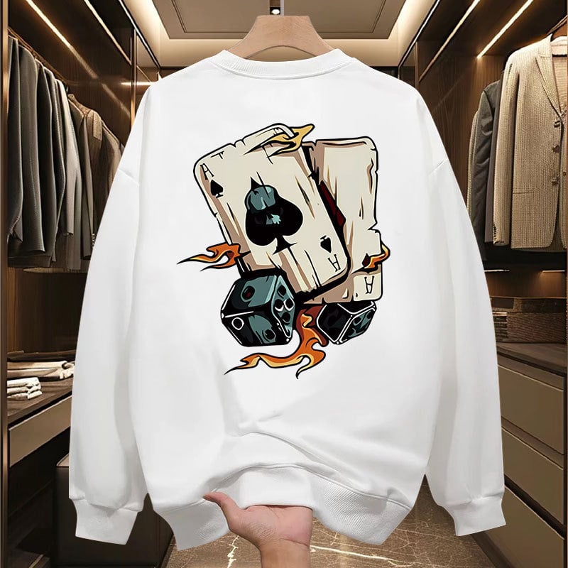 Vyriskas fliso megztinis su spauda, apvalus kaklas, ilgos rankovės, poliesterio audinys, prigludęs kirpimas