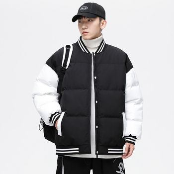 Muška debela jakna s polyester punjenjem i podstavom, japanskog stila, zatvarač