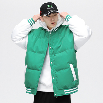 Muška debela jakna s polyester punjenjem i podstavom, japanskog stila, zatvarač