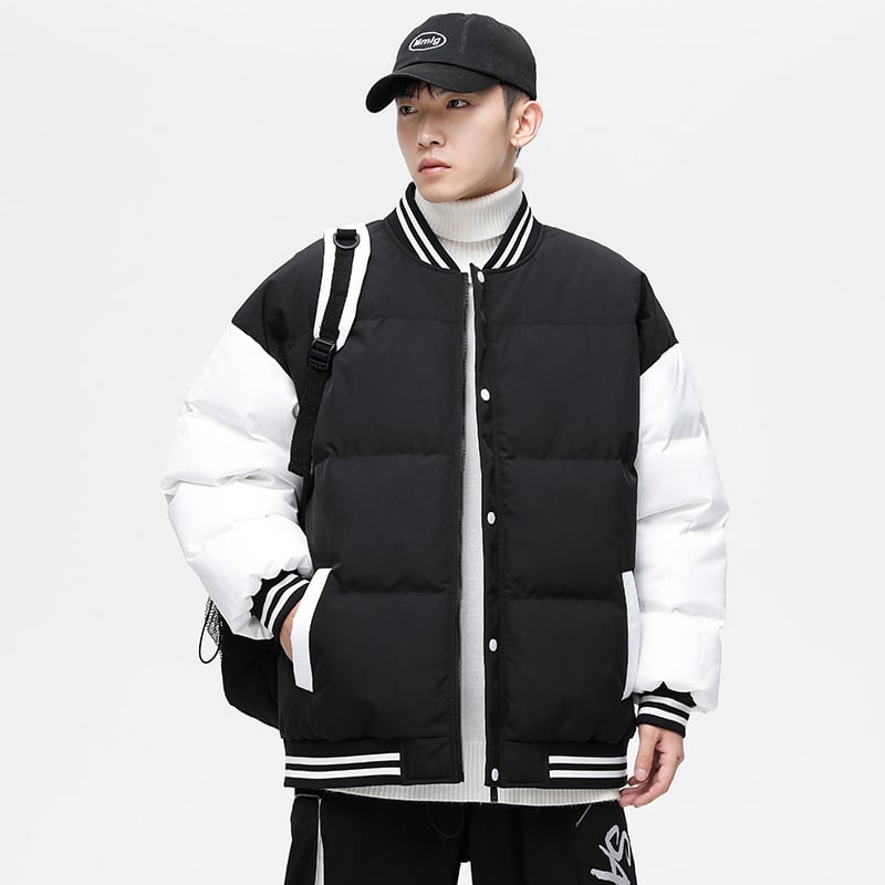 Muška debela jakna s polyester punjenjem i podstavom, japanskog stila, zatvarač
