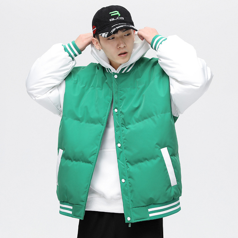 Vyriška stora striukė su poliesterio užpildymu ir pamušalu, japonų stiliaus, užtrauktukas