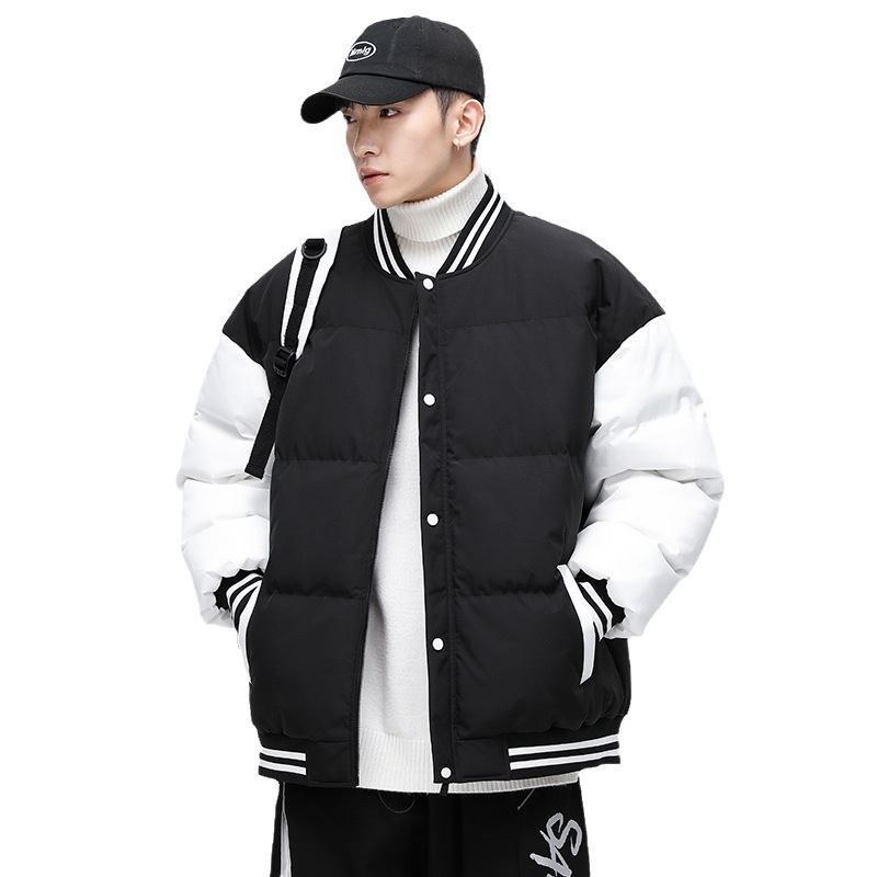 Vyriška stora striukė su poliesterio užpildymu ir pamušalu, japonų stiliaus, užtrauktukas