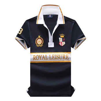 Vyriniai polo marškiniai su trumpomis rankovėmis, siauras kirpimas, siuvinėjimas, medvilnė, galima skalbti mašinoje