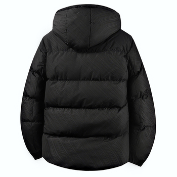 Muški kaput s kapuljom od pamuka, zimska jakna, vanjski poliester, pamuk punjenje, zatvarač