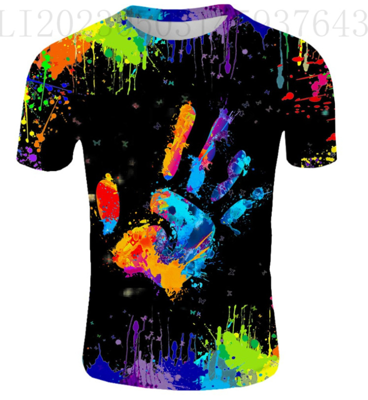 Tricou sport cu mâneci scurte, guler rotund, imprimare digitală 3D a logo-ului, amestec poliester peste 96%, ușor pentru vară 2024