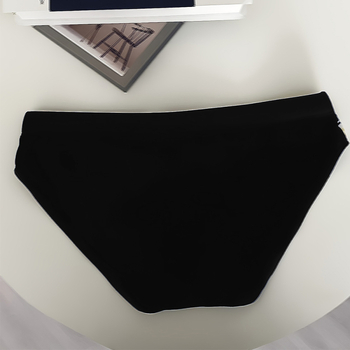 Vyriški plaukimo šortai su trikampiniais šonais paneliai, poliesterio–spandekso mišinys, pamušalas poliesterio–spandekso, 100 g, stilius: briefs/boxer