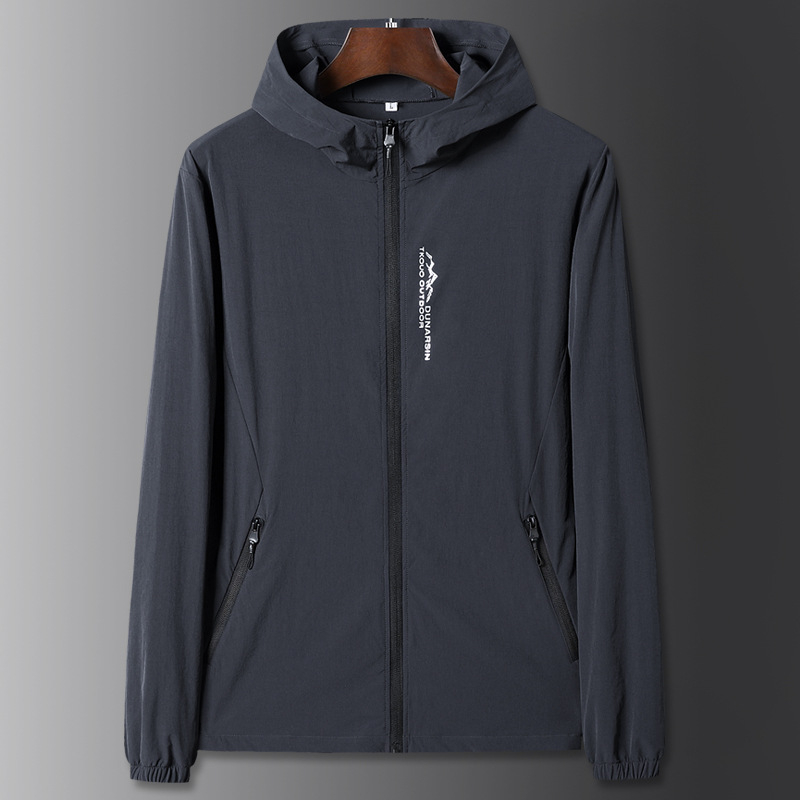 Jaka ar kapuci, 100% neilons, vasara, rāvējslēdzējs, korejiešu stil (100% neilons; vasara; rāvējslēdzējs; korejiešu stil)