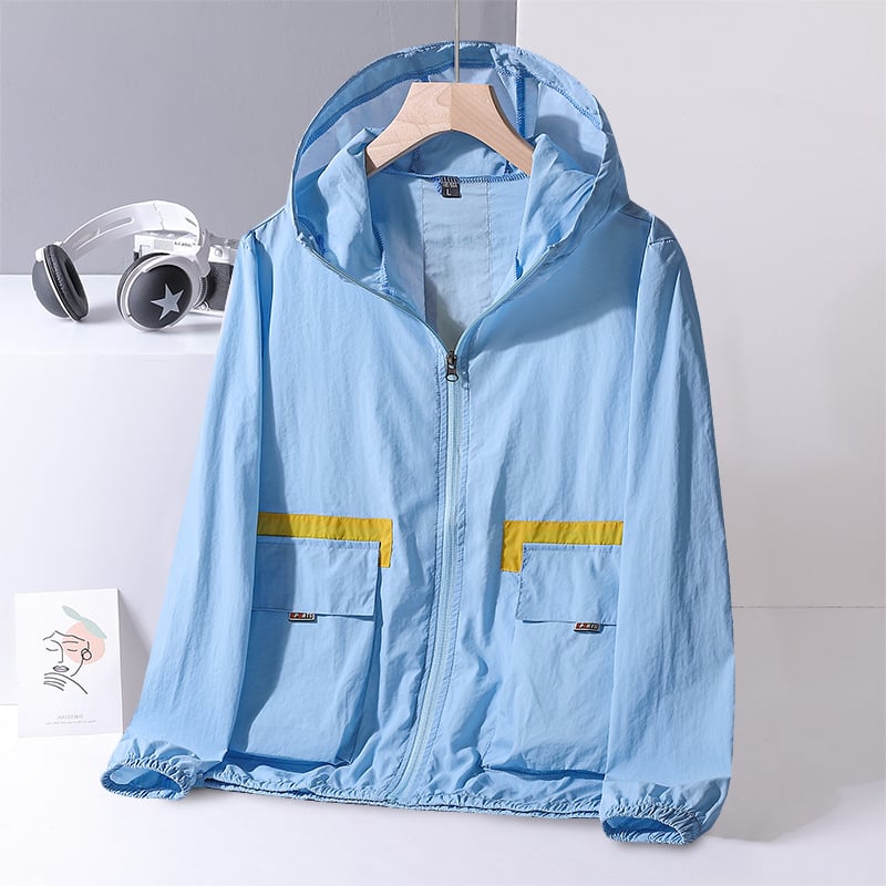 Kapučiuota vasaros lauko striukė paaugliams — lengvas poliesteris, laisvas kirpimas