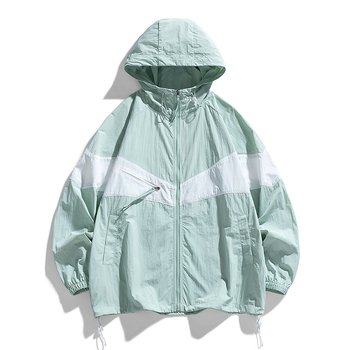 Εξωτερική ζακέτα προστασίας από τον ήλιο - κουκούλα, απλό στυλ, ύφασμα Lycra/Spandex, περιεκτικότητα έως 10%, Καλοκαίρι 2024