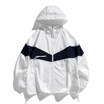 Εξωτερική ζακέτα προστασίας από τον ήλιο - κουκούλα, απλό στυλ, ύφασμα Lycra/Spandex, περιεκτικότητα έως 10%, Καλοκαίρι 2024