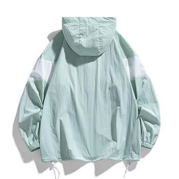 Εξωτερική ζακέτα προστασίας από τον ήλιο - κουκούλα, απλό στυλ, ύφασμα Lycra/Spandex, περιεκτικότητα έως 10%, Καλοκαίρι 2024