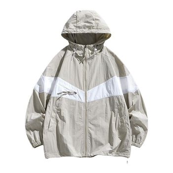 Εξωτερική ζακέτα προστασίας από τον ήλιο - κουκούλα, απλό στυλ, ύφασμα Lycra/Spandex, περιεκτικότητα έως 10%, Καλοκαίρι 2024