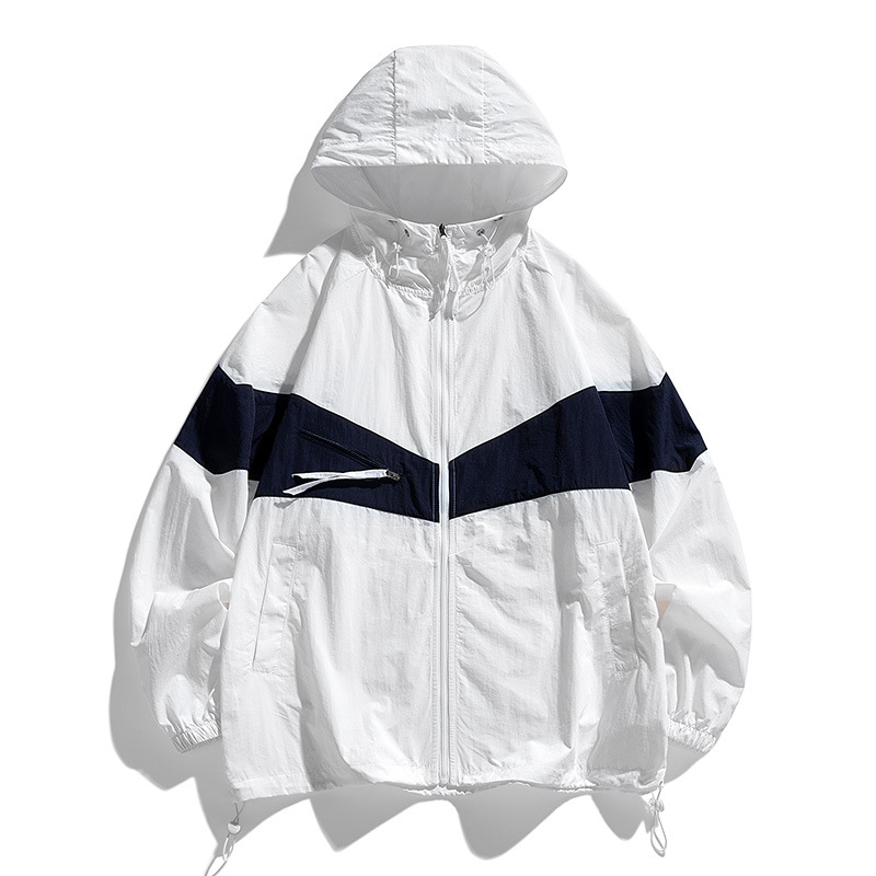 Εξωτερική ζακέτα προστασίας από τον ήλιο - κουκούλα, απλό στυλ, ύφασμα Lycra/Spandex, περιεκτικότητα έως 10%, Καλοκαίρι 2024