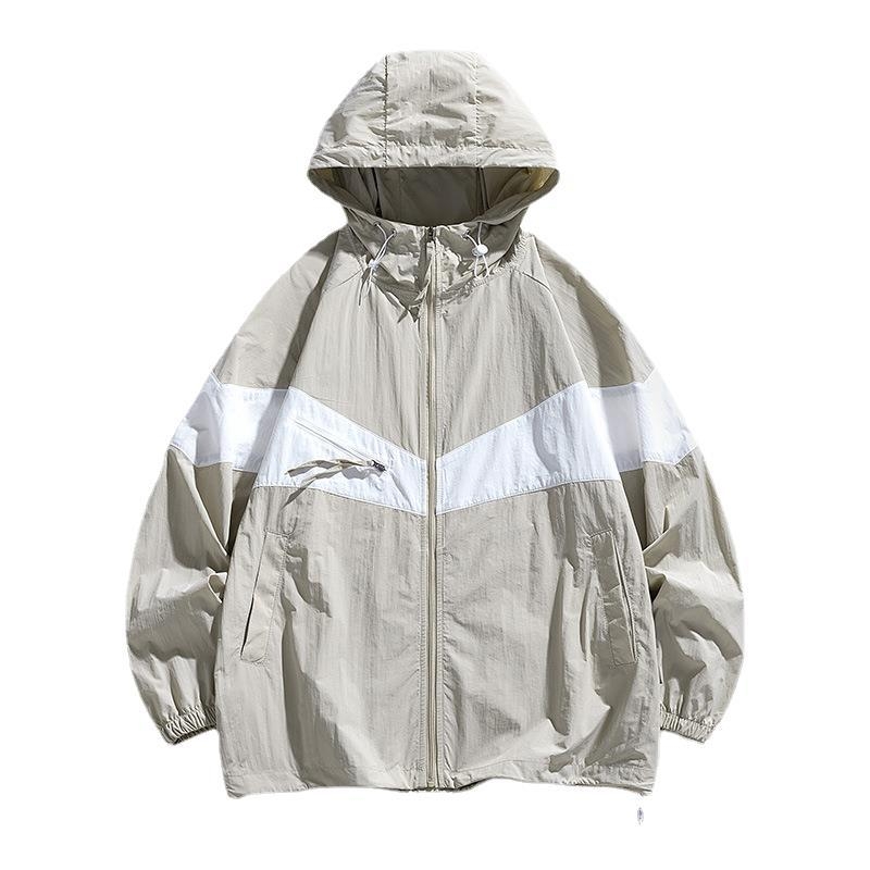 Εξωτερική ζακέτα προστασίας από τον ήλιο - κουκούλα, απλό στυλ, ύφασμα Lycra/Spandex, περιεκτικότητα έως 10%, Καλοκαίρι 2024