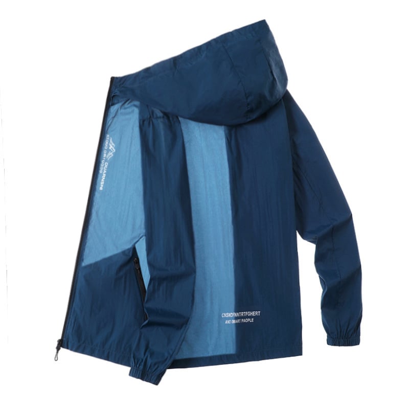 Αντιανεμική εξωτερική ζακέτα για ενήλικες, unisex, καλοκαιρινή νάιλον με UPF50+ UV προστασία και κουκούλα