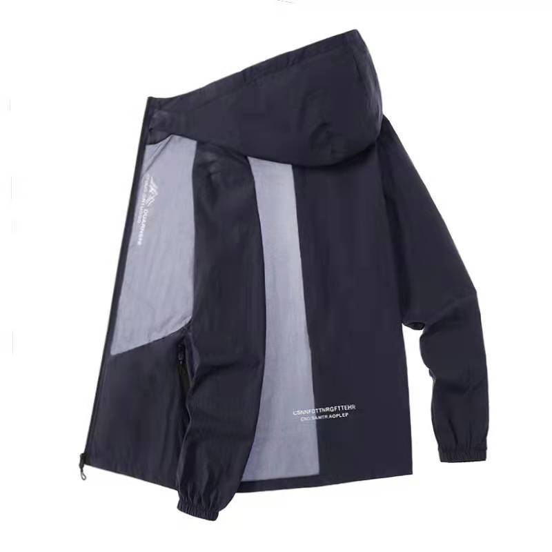 Αντιανεμική εξωτερική ζακέτα για ενήλικες, unisex, καλοκαιρινή νάιλον με UPF50+ UV προστασία και κουκούλα