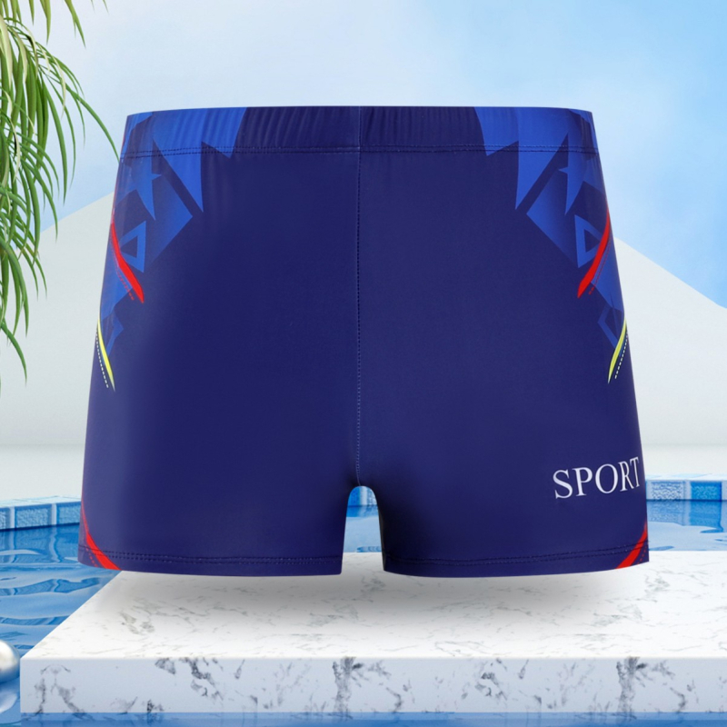 Vyriniai plaukimo šortai su spauda, greitai džiūstantys, 82% poliesteris su 18% pamušalu, 200 g, stilius: briefs