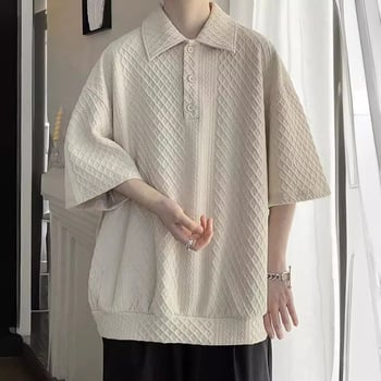 Polo majica s kratkim rukavima, ovratnik tipa lapel, ležernog kroja, mješavina poliestera