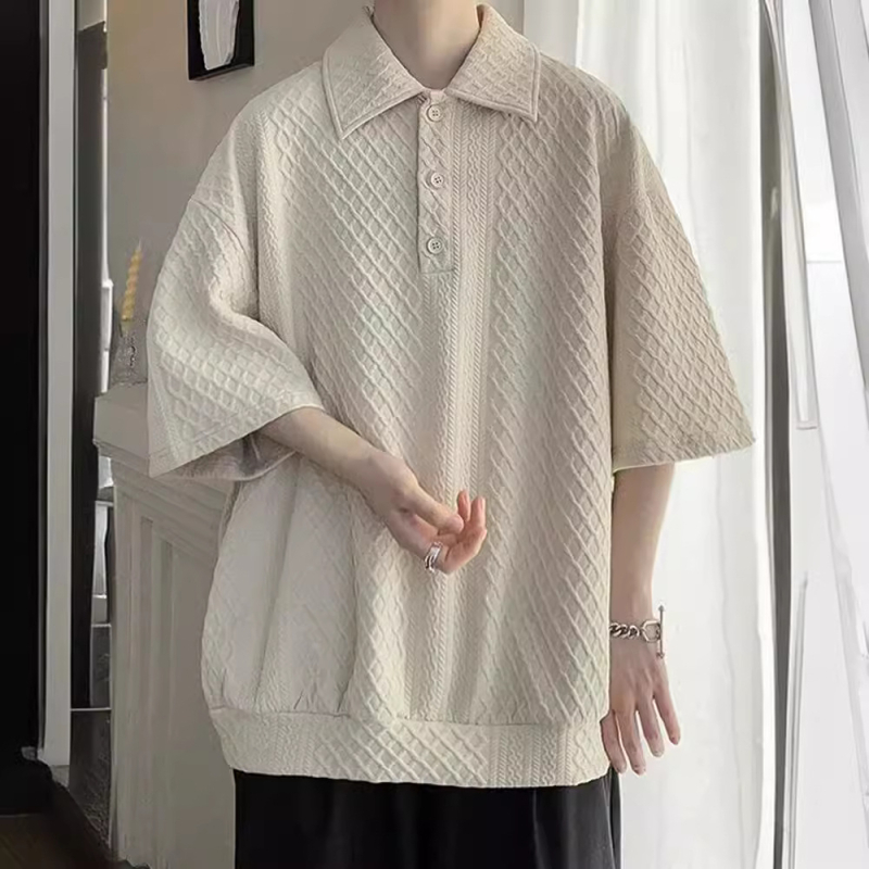 Polo majica s kratkim rukavima, ovratnik tipa lapel, ležernog kroja, mješavina poliestera