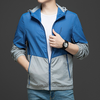 Външна ветровка UV защита UPF50+, нейлонова материя, качулка, подходяща за лято, пролет и есен