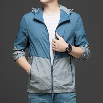 Външна ветровка UV защита UPF50+, нейлонова материя, качулка, подходяща за лято, пролет и есен