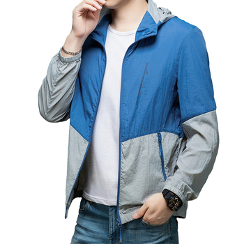 Външна ветровка UV защита UPF50+, нейлонова материя, качулка, подходяща за лято, пролет и есен