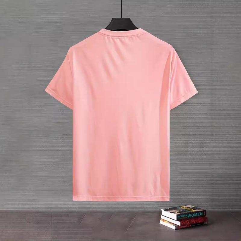 Vyrų kasdieniai marškinėliai su nacionalinės stilistikos atspaudu, trumpomis rankovėmis, apvalus kaklas, poliesterio audinys (>95%), vasara 2024