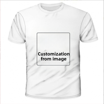 Μπλούζα T‑shirt με 3D ψηφιακή εκτύπωση, πολυεστερικό ύφασμα, κοντομάνικη, στρογγυλό λαιμό, χαλαρή γραμμή, καλοκαιρινό καθημερινό, προσαρμόσιμη εκτύπωση