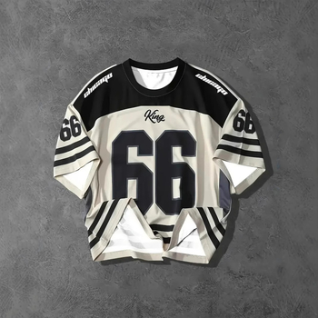 Μπλούζα T‑shirt με 3D ψηφιακή εκτύπωση, πολυεστερικό ύφασμα, κοντομάνικη, στρογγυλό λαιμό, χαλαρή γραμμή, καλοκαιρινό καθημερινό, προσαρμόσιμη εκτύπωση