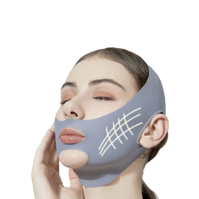 Nakts sejas maska ar grafēnu un tālo infrarozs iedarbību pilnam sejas pacēlumam, bez elektroenerģijas, viengabala bezšuvju korpuss