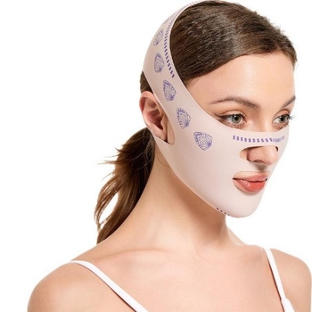 Συσκευή ομορφιάς για V‑face με ιμάντα για το πηγούνι, διαπεραστή μάσκα ανύψωσης, μασάζ προσώπου, προσαρμόσιμη, κουτί με 200 τεμάχια, για γυναίκες, κατάλληλη για γυμναστική και μασάζ υγείας