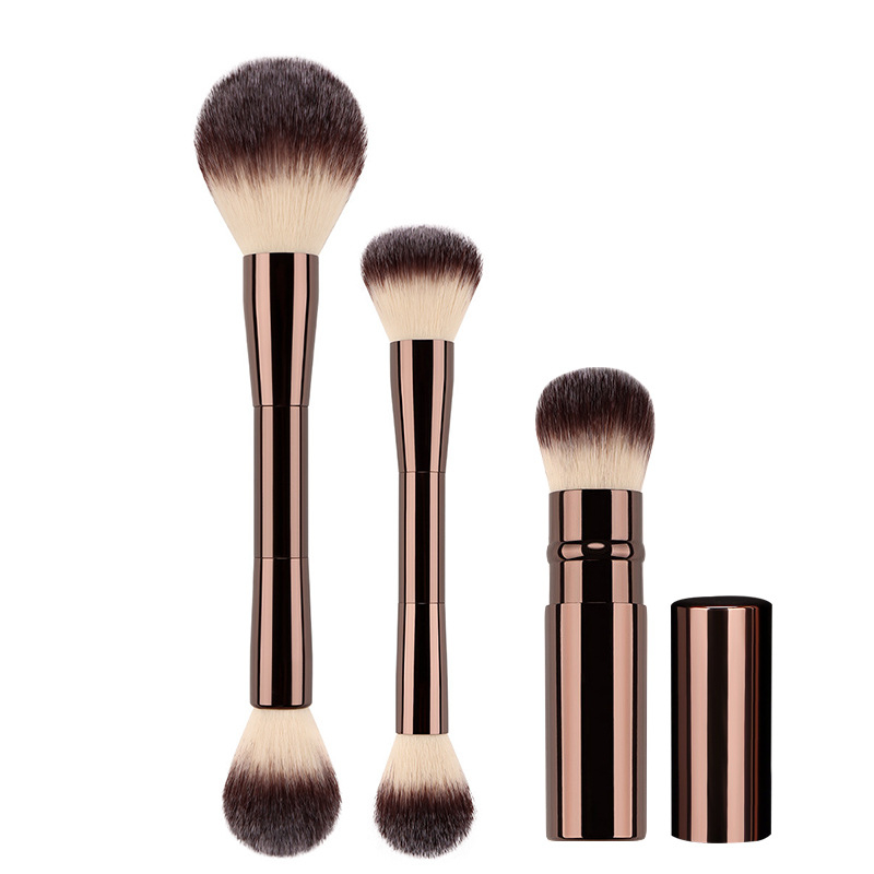 BONJOUR комплект от 6 грим четки за лице: пудра, руж, фон дьо тен (основа), сенки за очи, коректор и устни