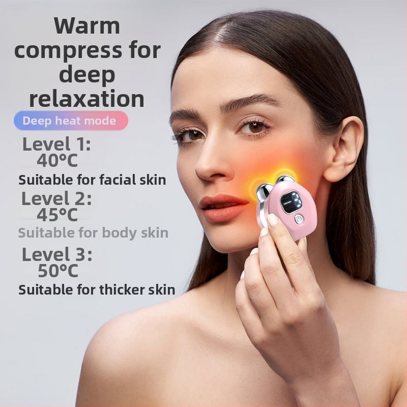 Viso kūno masažo įrenginys su EMS mikro srove ir dvigubu ritinėliu, karštas suspaudimas, USB įkrovimas, ABS korpusas, 50 g