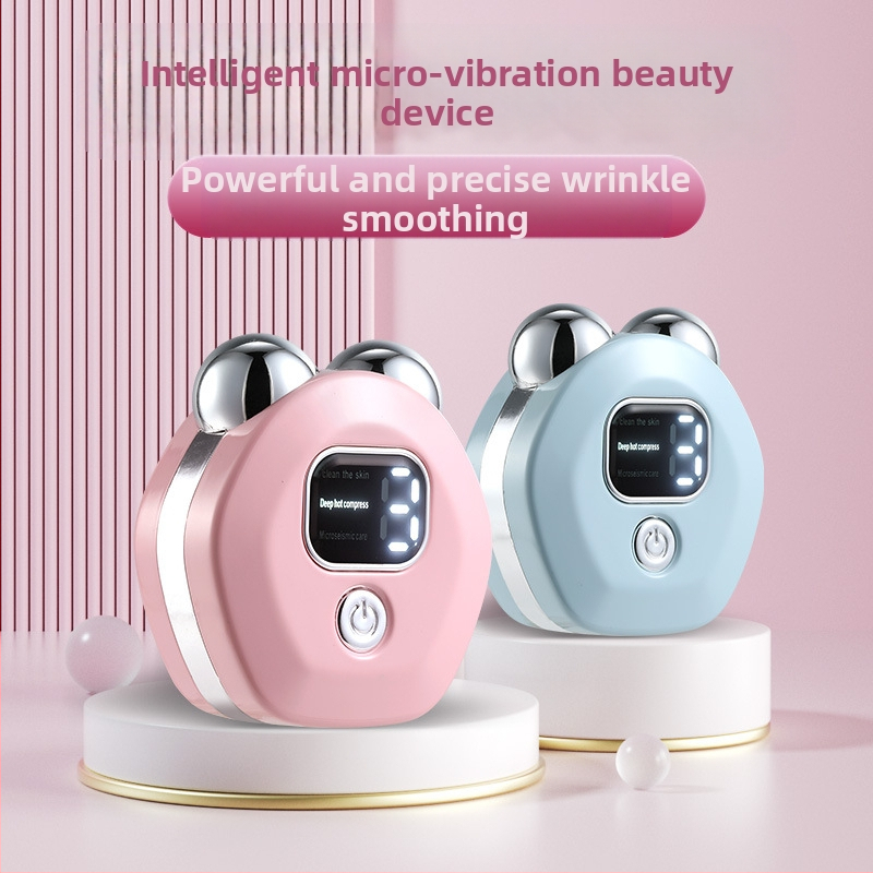 Масажор за цялото тяло с EMS микро ток и двойна ролка, топлинен компрес, USB зареждане, ABS корпус, тегло 50 g