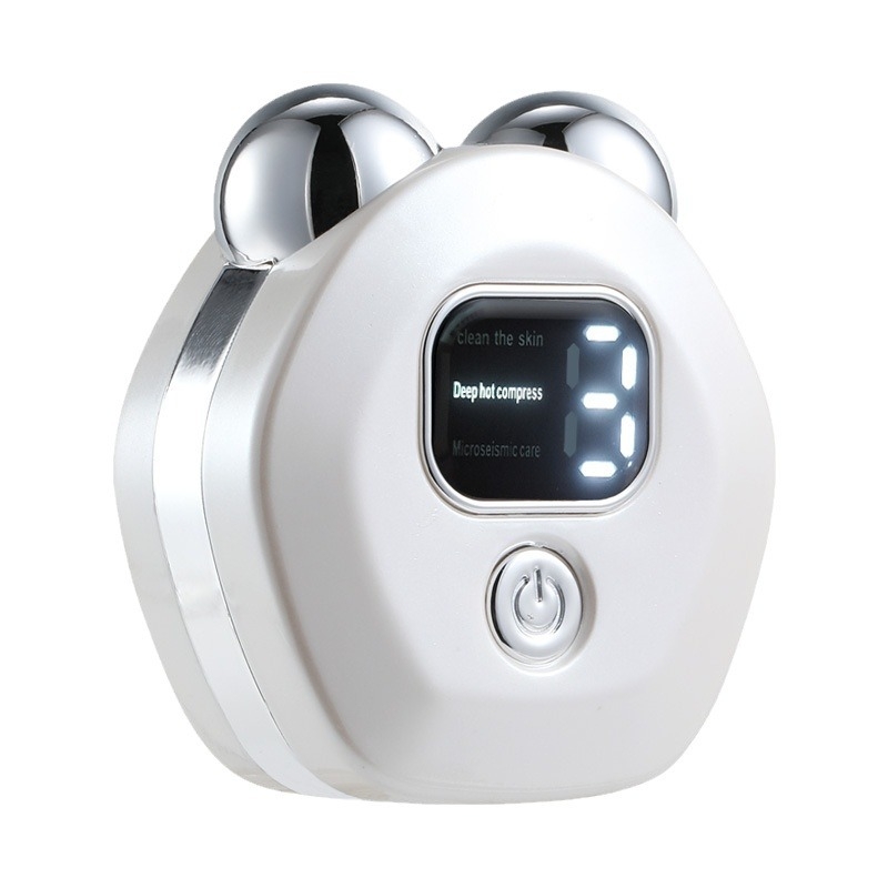 Масажор за цялото тяло с EMS микро ток и двойна ролка, топлинен компрес, USB зареждане, ABS корпус, тегло 50 g