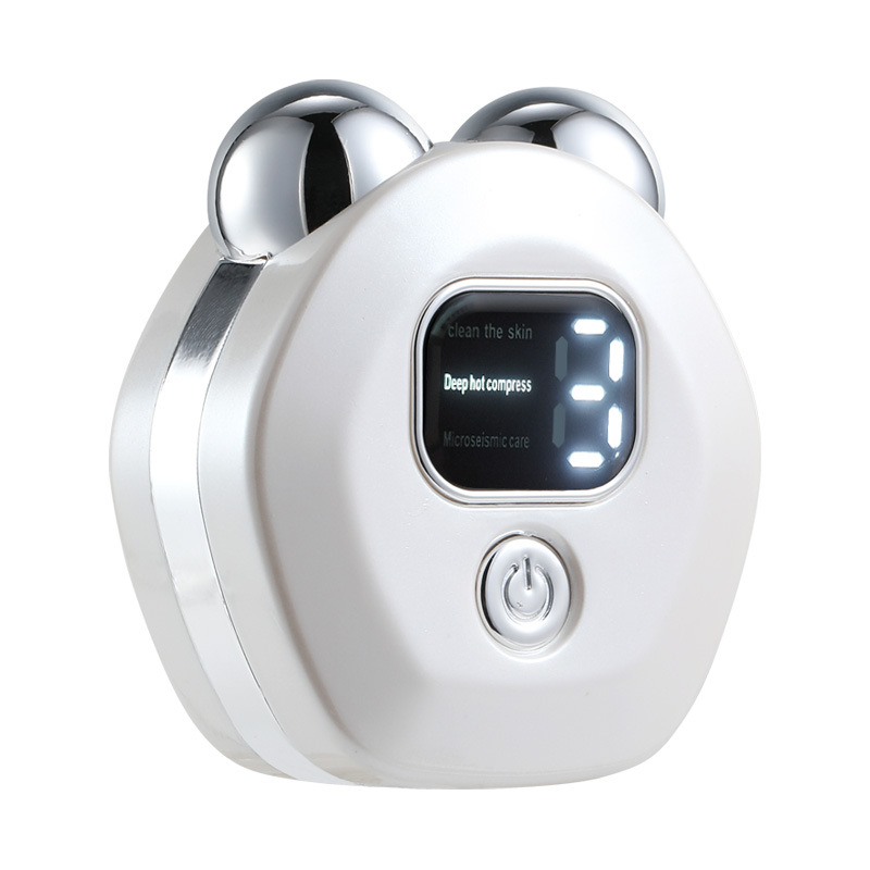 Масажор за цялото тяло с EMS микро ток и двойна ролка, топлинен компрес, USB зареждане, ABS корпус, тегло 50 g