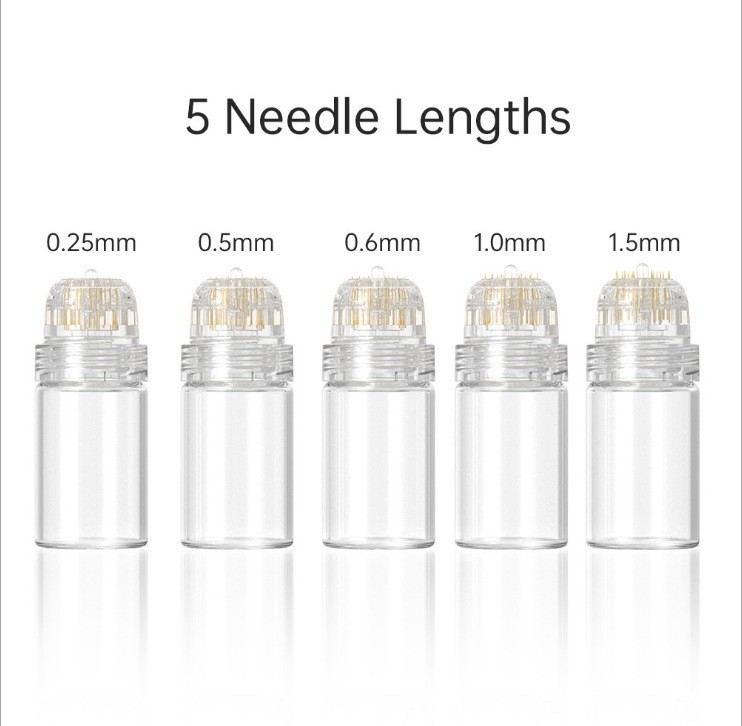 Shihan Hydrapen mikroneedle sistēma ar ūdenī šķīstošu adatu esenci, 64 adatas, pārnēsājams, mājas lietošanai