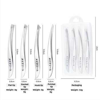 Fengcheng nerūdijančio plieno antakių klipsų makiažo įrankių rinkinys