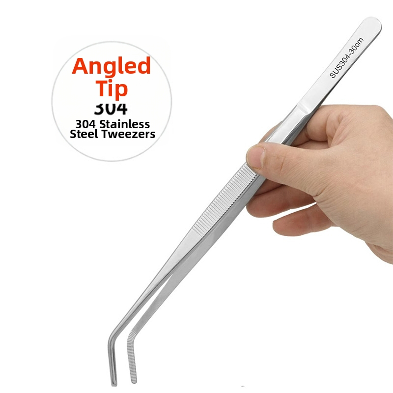Неръждаеми пинсети за аквариум със прави и извити върхове, за хранене и работа с водни растения