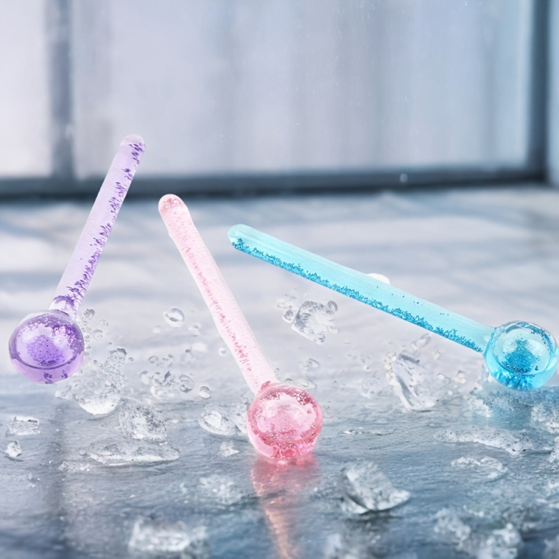 Arcmaszírozó arcra, hideg-kompresszió és jég-hullám funkció – üveg szépség eszköz