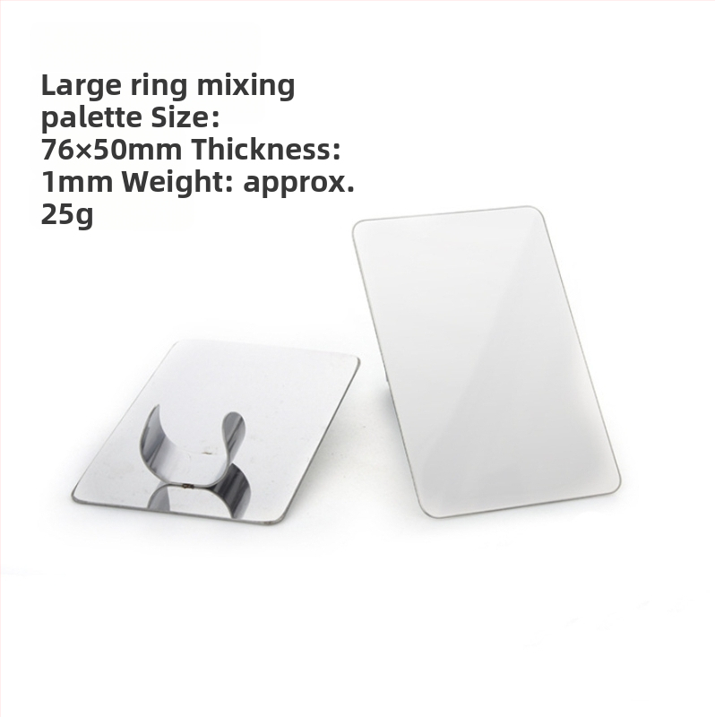 Nerūdijančio plieno makiažo pagrindo špachtelė – profesionalus įrankis makiažui, neabsorbuoja pudros, dažų maišymo lazdelė ir paletės šepetėlis