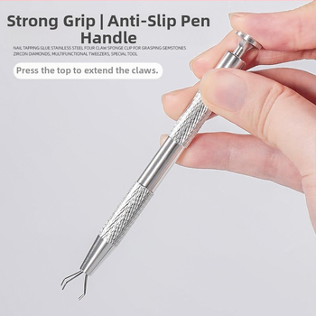 Εργαλείο μανικιούρ: κλιπ από σφουγγάρι με τέσσερα δόντια για σύλληψη λίθων
