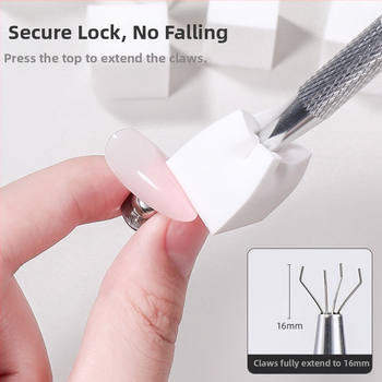 Εργαλείο μανικιούρ: κλιπ από σφουγγάρι με τέσσερα δόντια για σύλληψη λίθων