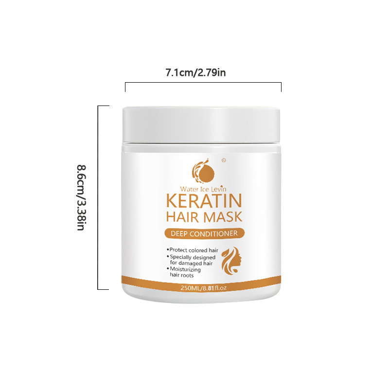 Water Ice Levin Keratino Plaukų Kaukė — Drėkinimas, Atkūrimas, Bendram plaukų tipui, Jaunimui